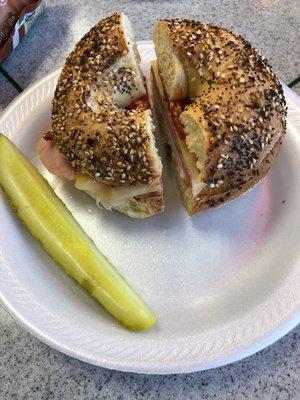 The Manhattan on an everything bagel