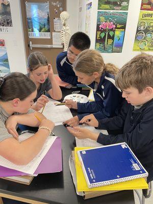 Middle School Science is Hands on Learning in Small groups!