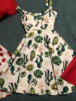 Cactus tie dress