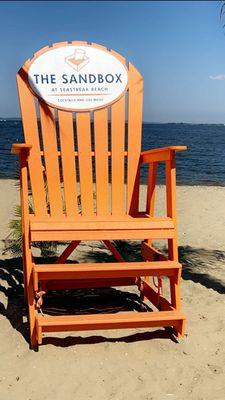 The sandbox huge chair for photo ops