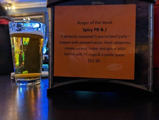 Another awesome Burger of the Week. You know I ordered it.