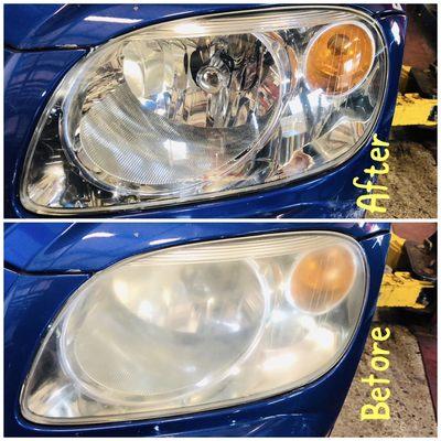 Now offering headlight restoration starting at $125.00. Stop in today for your free quote on our service.