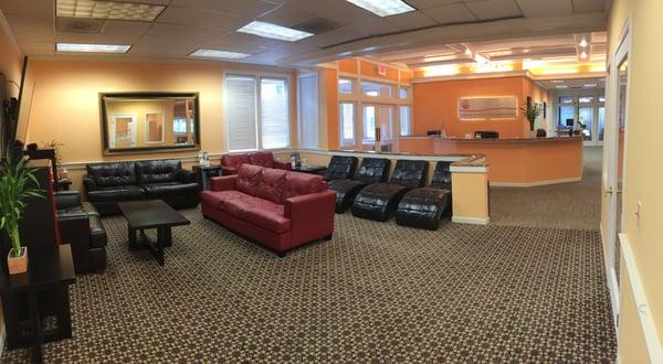 Relaxing and open patient waiting area!!