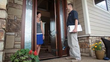 Howe employees meet with clients