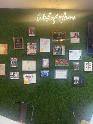 Wall of fame