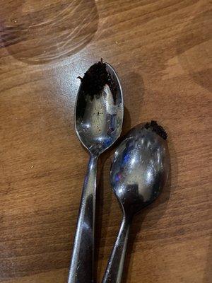 We were served dirty utensils