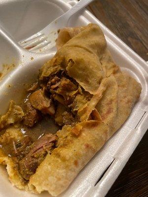 Curry Goat Roti