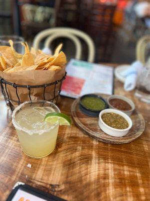 Chips and Salsa Trio, margarita