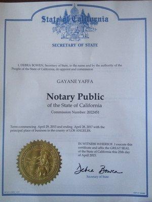 Gayane Yaffa-Notary Public