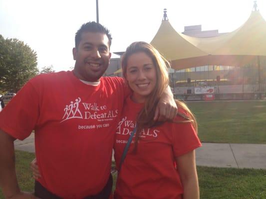 Owner Jeff C and 'sister' Nicole Duff at ALS WAlK :-)