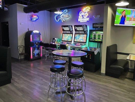 Gaming Area and Jukebox