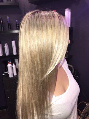 Platinum blonde highlights