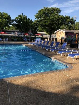 Clean pool and hot tub open April - Sept