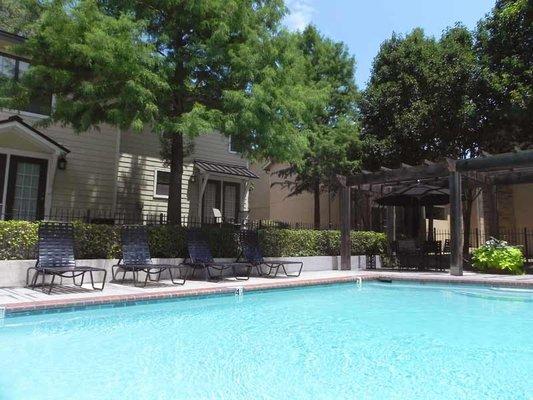 Highcrest Apartments - San Marcos, TX; Community Pool Area