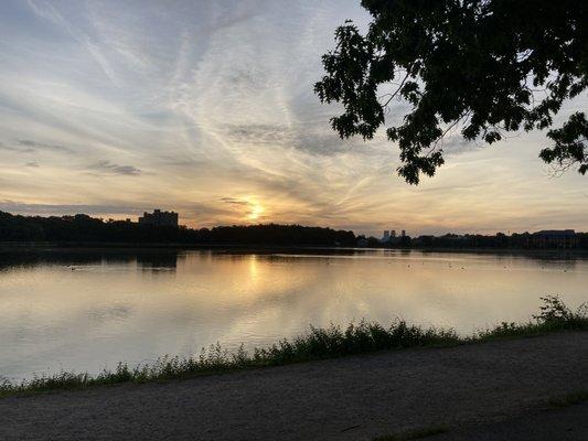 Sunrise at Chestnut Hill Reservoir