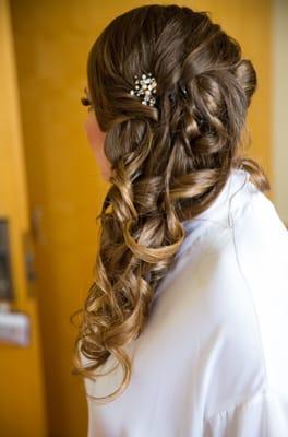 Wedding day hair