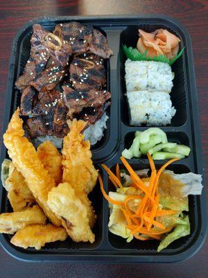 Beef Rib Bento Box, a delicious meal at a reasonable price *** 14 February 2024 ***