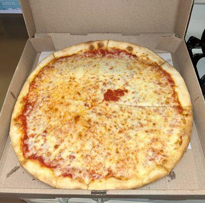 Large pizza with extra cheese