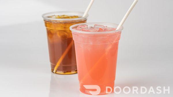 Iced tea and Pink Lemonade