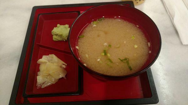 Eat-in miso soup (comes with #2 special)