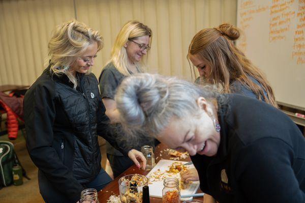 The class was learning how to make Tinctures on this day.