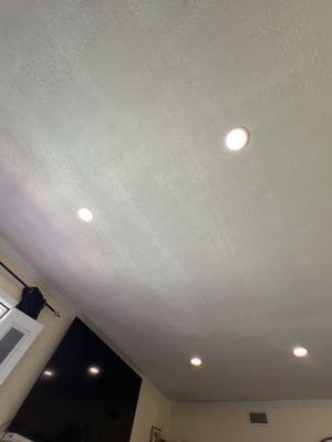 (4) Ceiling Lights installed to add lighting to our dimly lit living room.