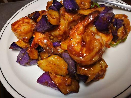 Eggplants  with shrimp