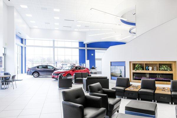 Scholfield Honda East customer lounge and showroom