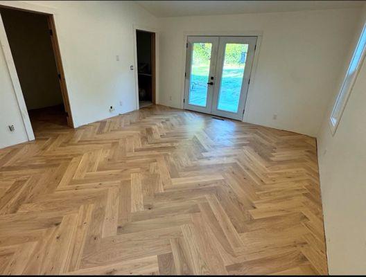 Glue Down Hardwood Floor, stunning!