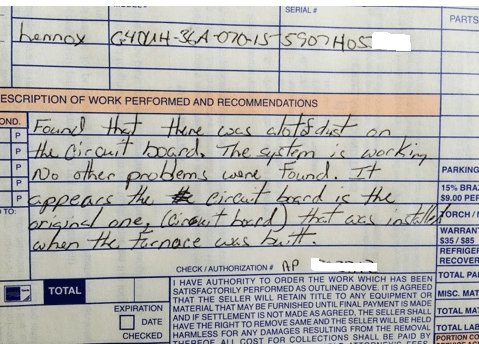 What the Lennox authorized repair guy stated.