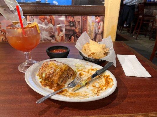 Chicken Chimichanga Wet Burrito