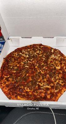 Medium Thin Crust Meat Lovers