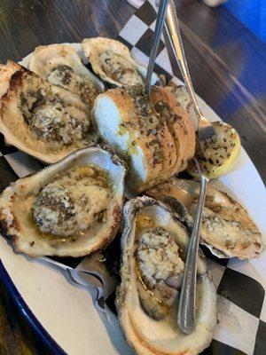 Char grilled oysters !