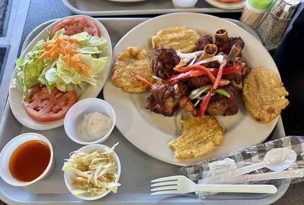 Fried Pork (Griot), plantain & pikliz.