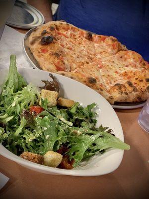 Cheese Pizza and Salad