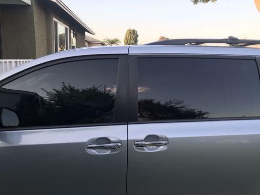 Driver side window tint