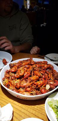 3 pounds of crawfish boild with amazing seasoning. So good.