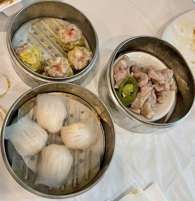 Har gow, Steamed Pork Siu Mai, steamed pork ribs