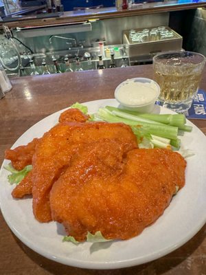 Breaded buffalo style chicken fingers