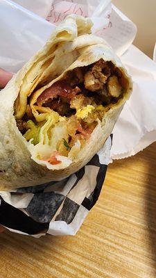 Meat lovers burrito