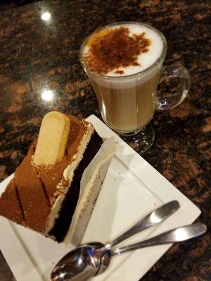 Cappuccino and tiramisu - perfect sweet fix!