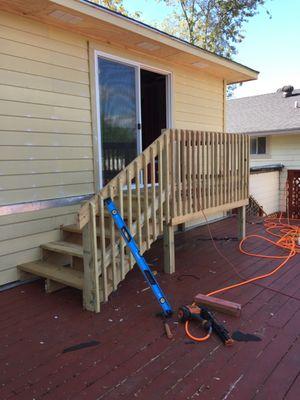 Patio deck stairs