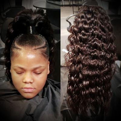 Half up / Half down quick weave