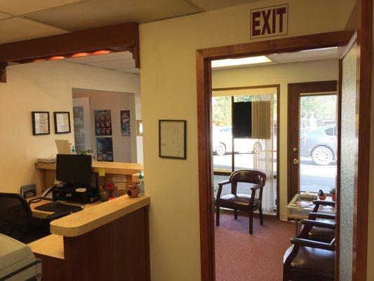 View of reception area