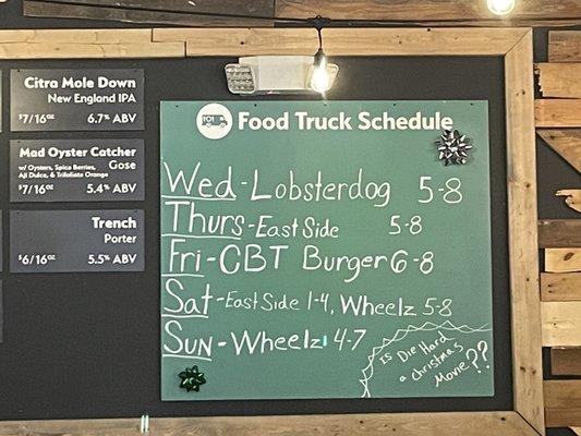 Food truck schedule