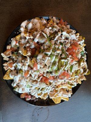 Chicken nachos (no olives)