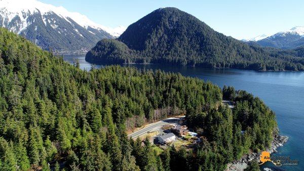 Drone shot of property sold in Sitka, AK (2020)