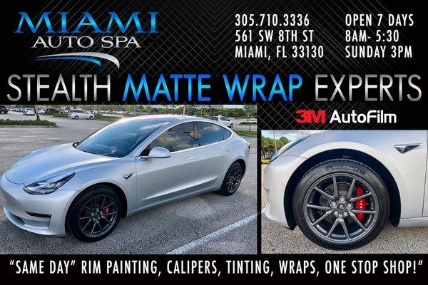 Tesla window tinting in Miami, Tesla model 3 car wrap Miami, Tesla Model X car tinting Miami, Wrap my Tesla Miami, Tesla clear bra Miami