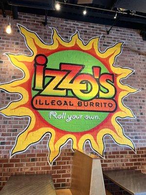 Cool wall art @Izzo's Illegal Burrito