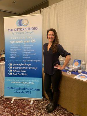 Vanessa Drew promoting The Detox Studio NYC